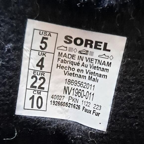 Sorel Snow Commander Insulated Waterproof Winter Boots Black Blue Toddler Size 5 - Picture 13 of 13